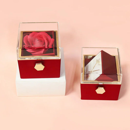 RotaraRose™ - Rotating Eternal Rose Jewelry Gift Box